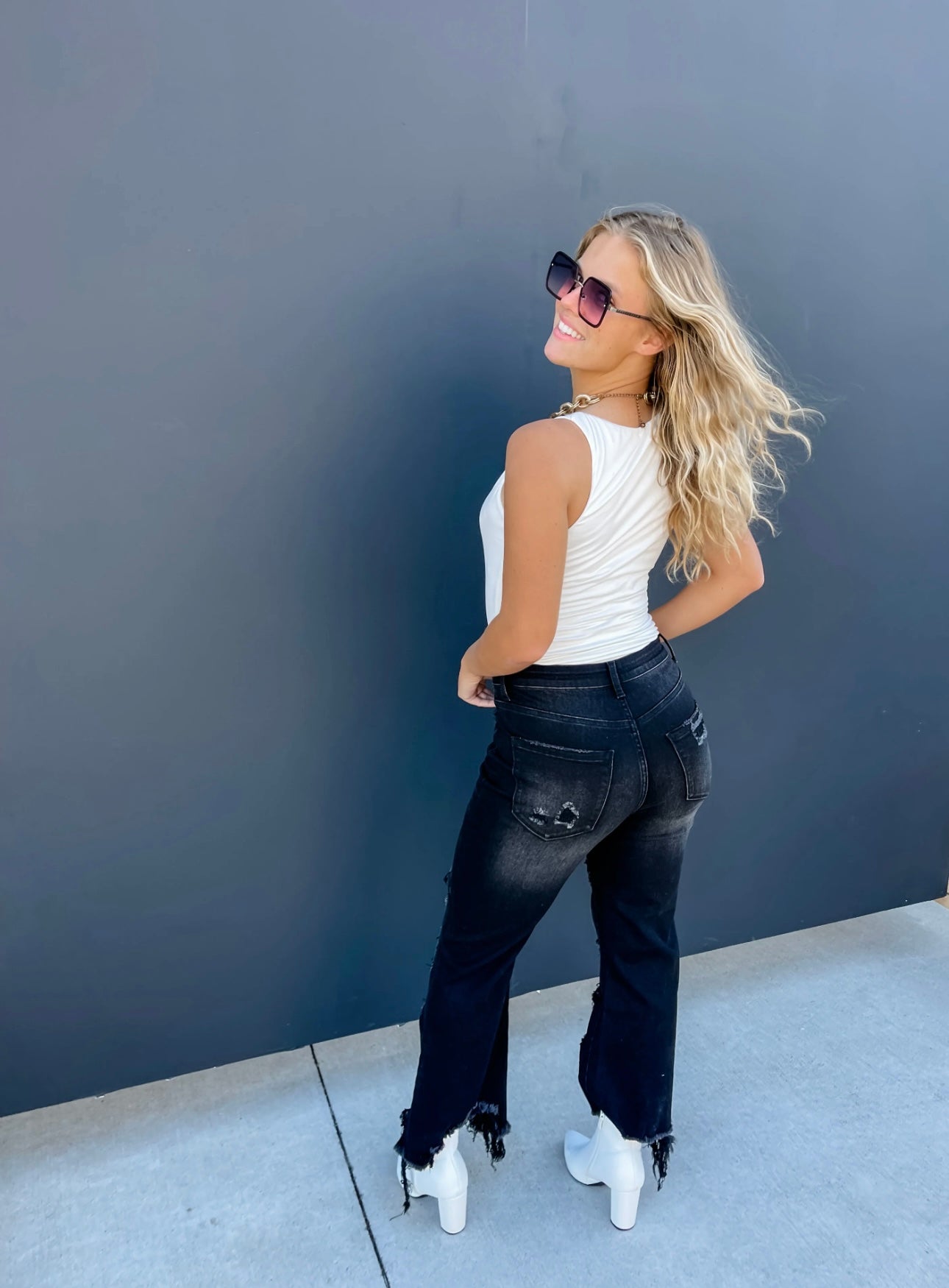 Black Urban Distressed Jeans