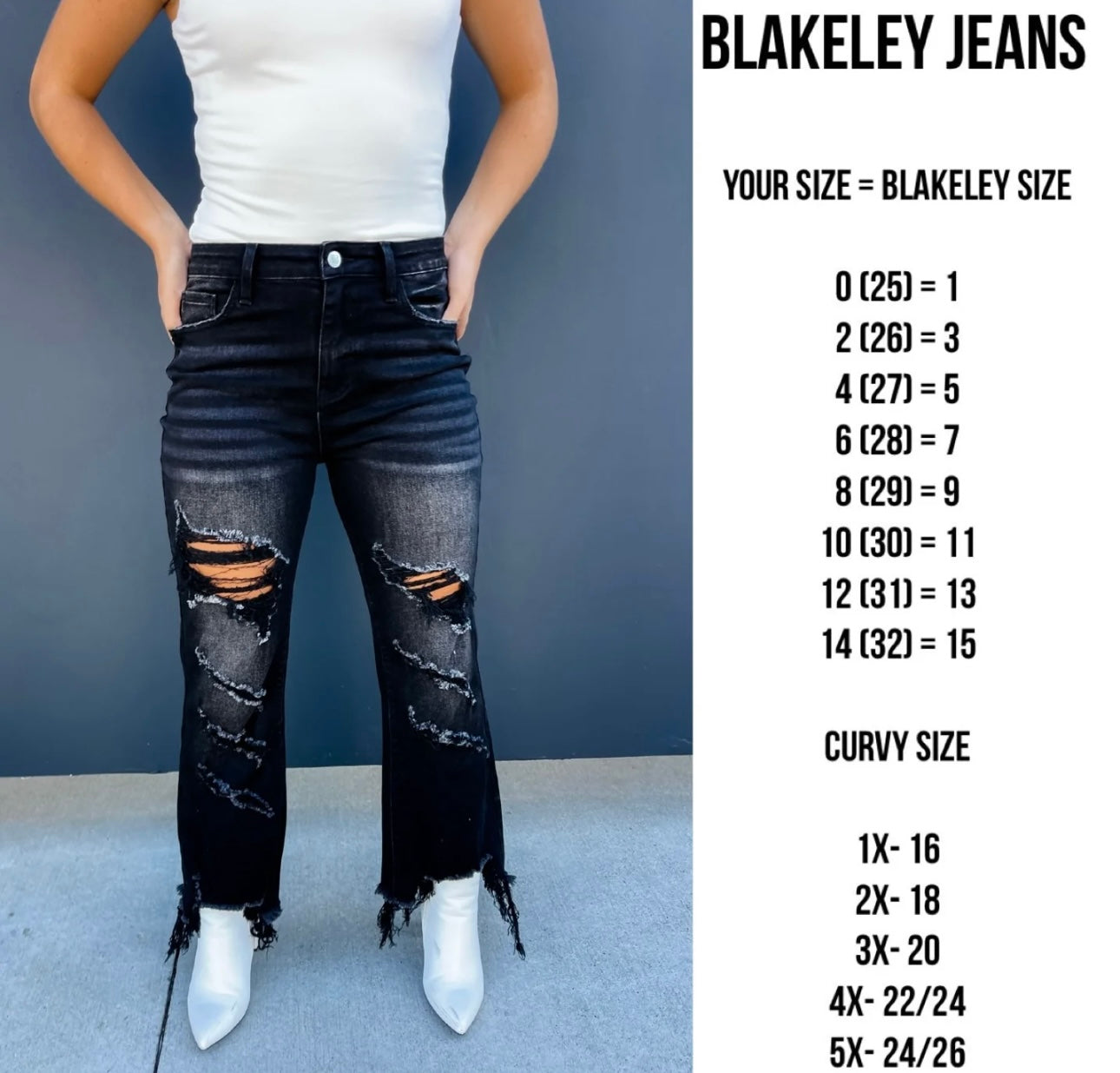 Black Urban Distressed Jeans