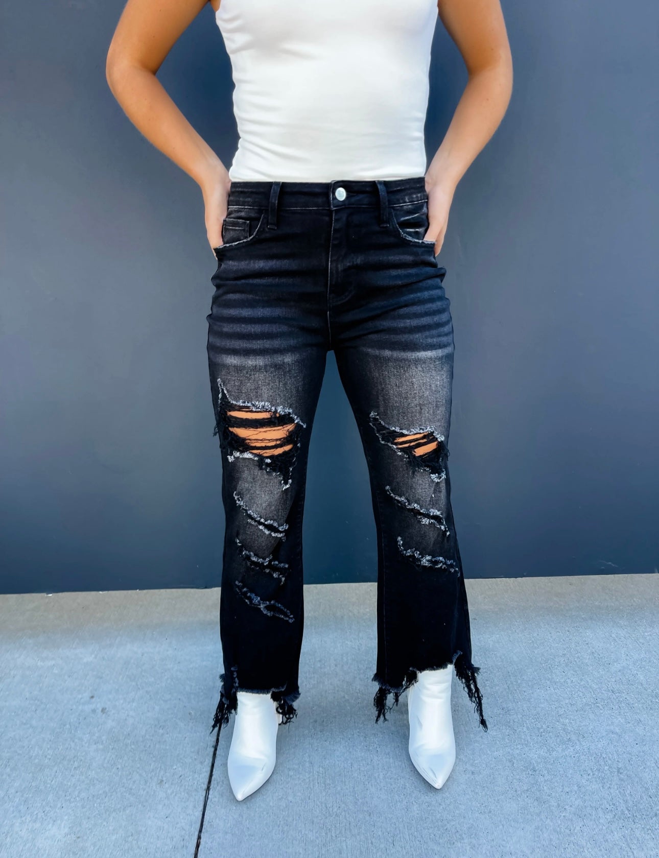 Black Urban Distressed Jeans